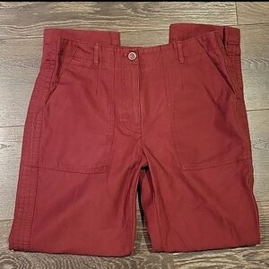 ❤️ TALBOTS HIGH RISE RED SLIM CARGO PANTS, 4 (27)